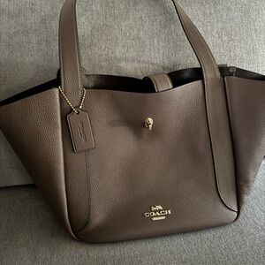 Coach Taupe Leather Tote Bag